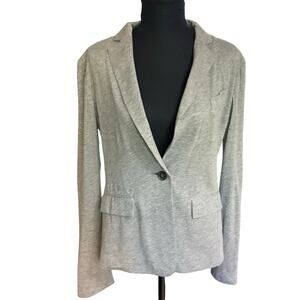 BCBG MaxAzria Heather Gray Knit Blazer Casual Modal Blend Size S